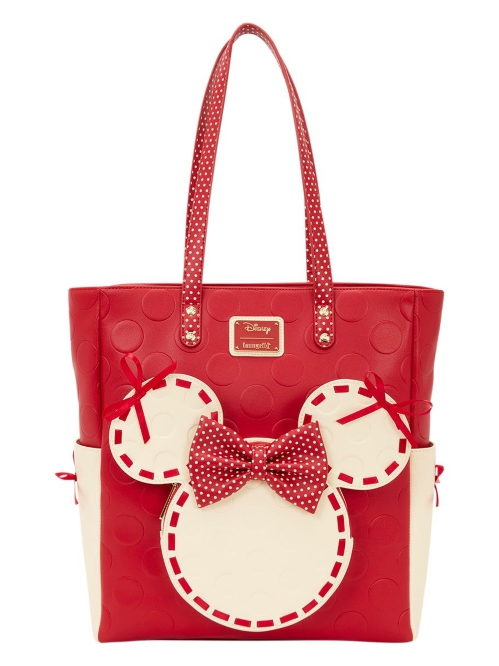 Loungefly Rock The Dots Red and Cream Minnie Mouse Polka Dot Tote